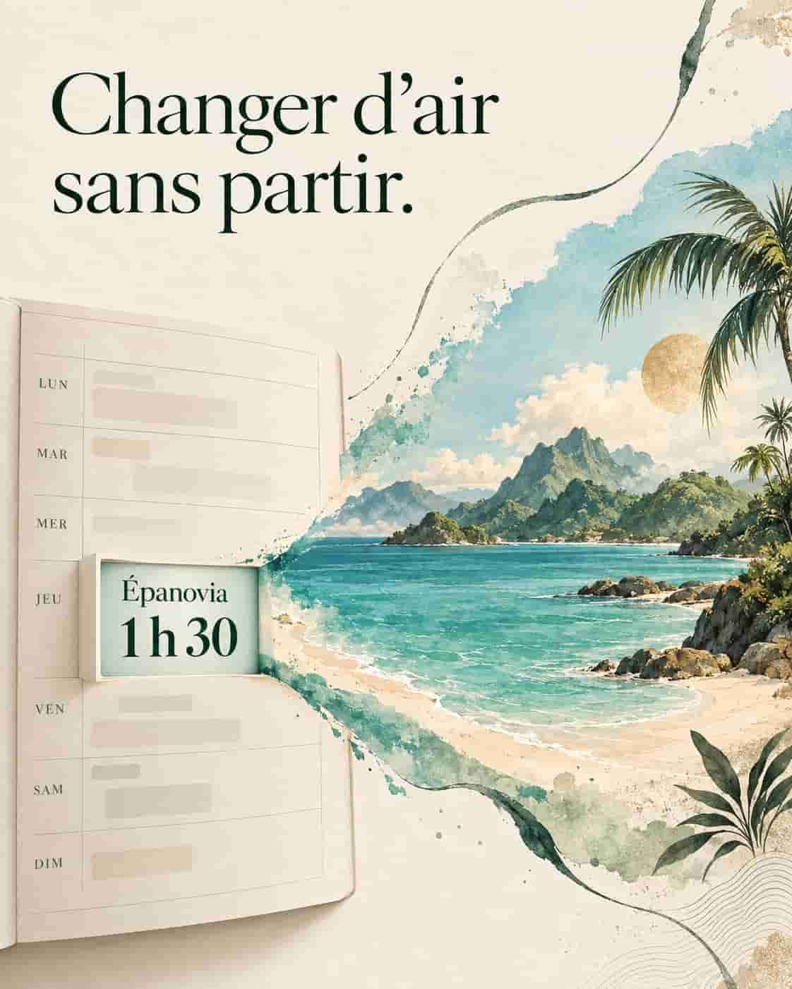 Instant de pause créative, symbole d'une parenthèse dans le quotidien